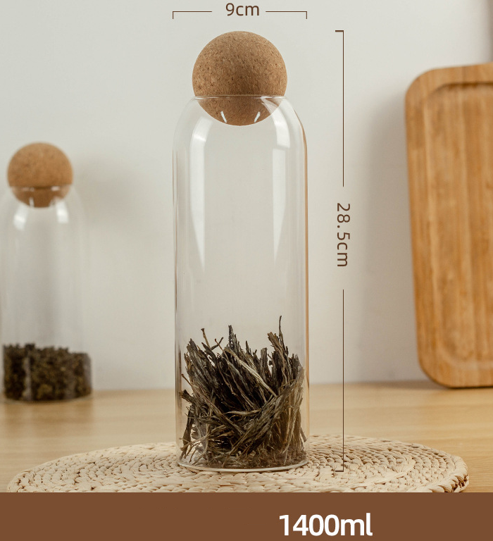 Glass Jar with Wood Lid Ball