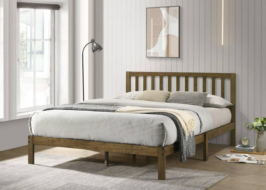 Odessa Platform Bed - Queen, Antique Walnut