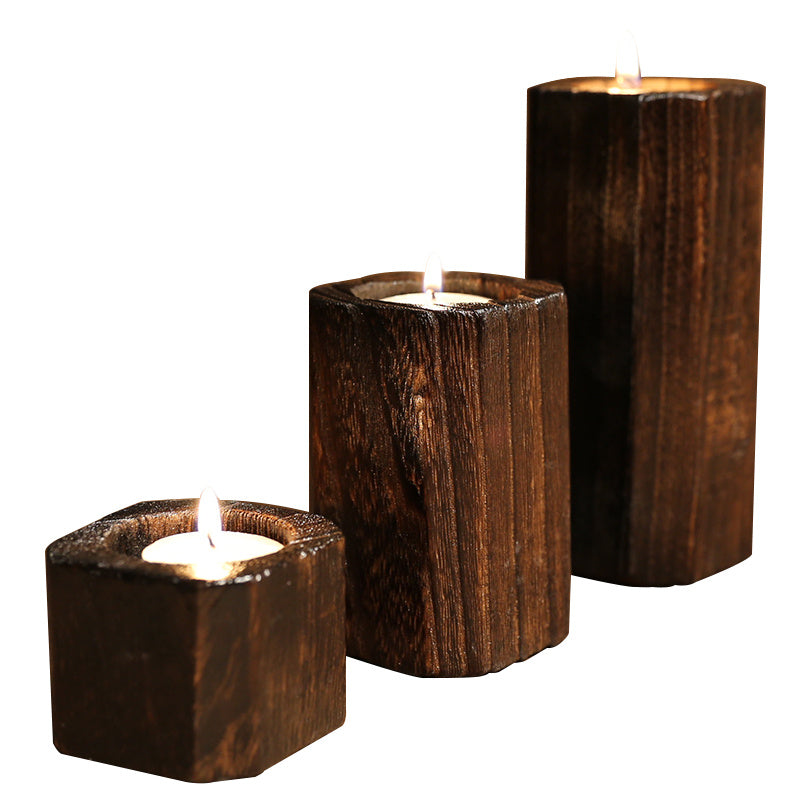 Wood Candle Holder