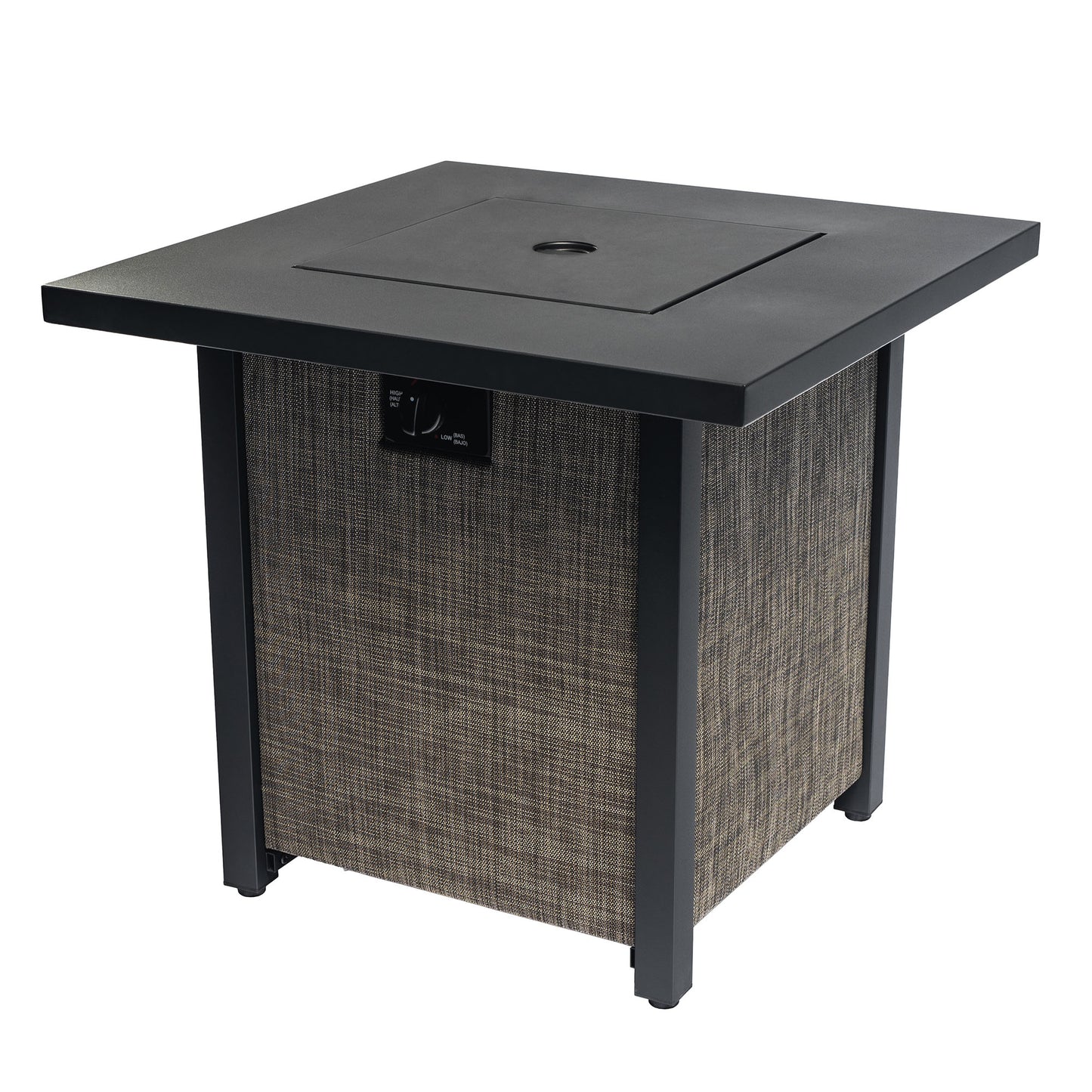 40000BTU Square Propane Fire Pit Table Steel Tabletop