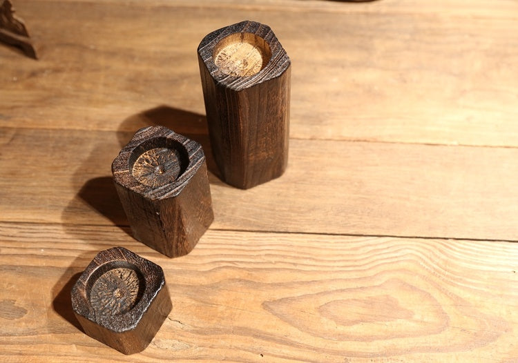 Wood Candle Holder