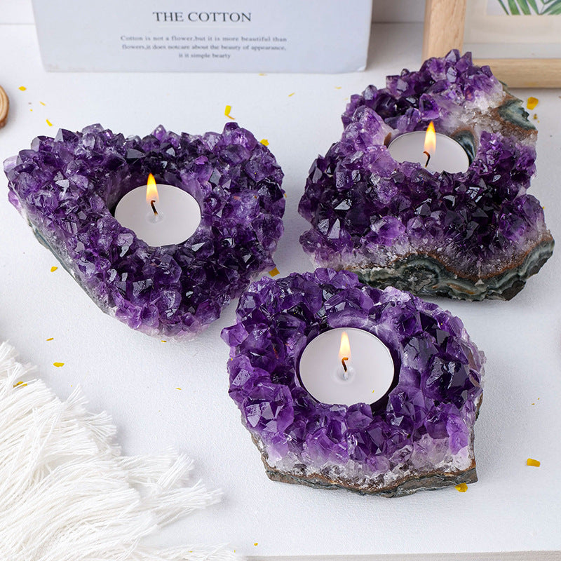 Amethyst Candle Holder