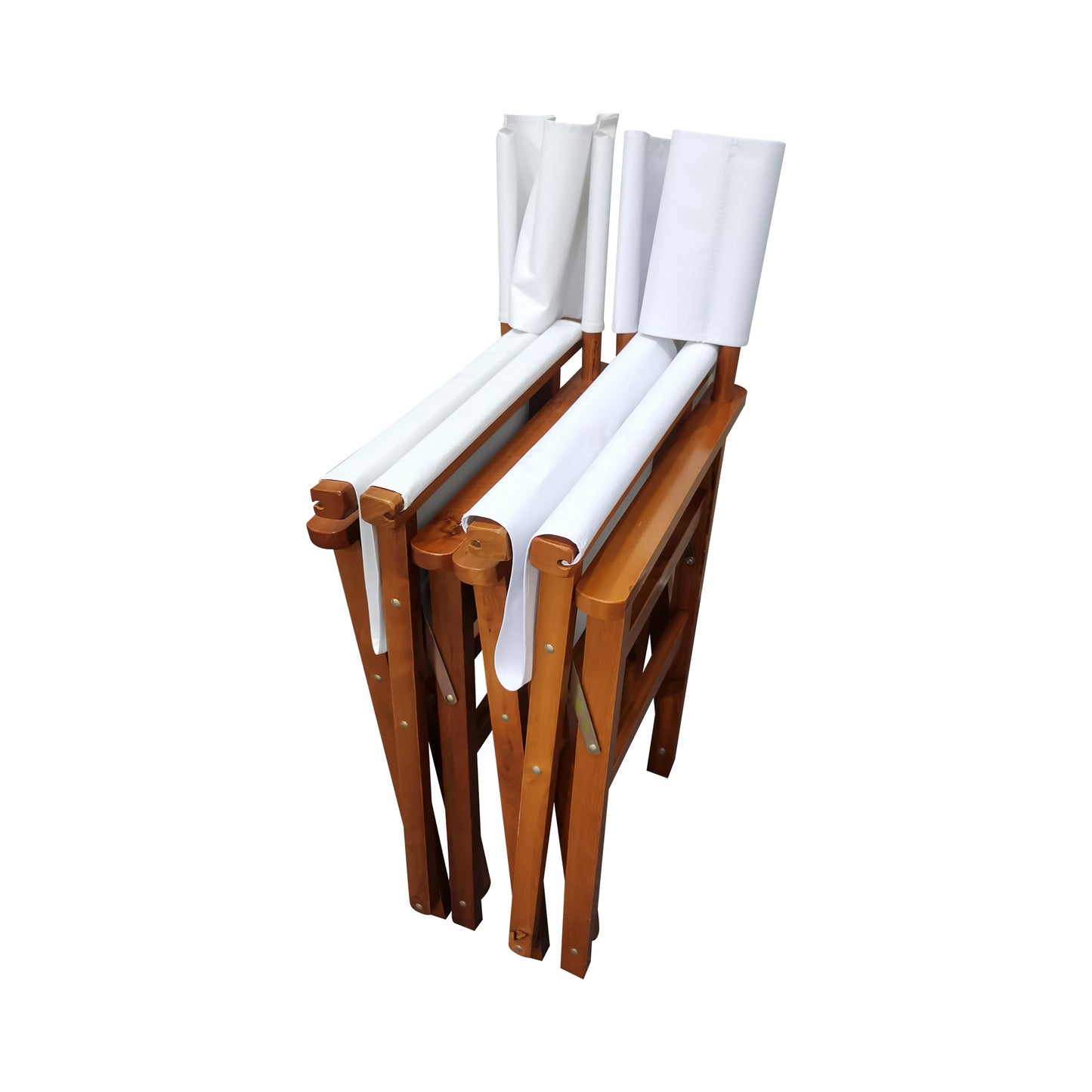 Folding Wooden Chair 2pcs/set populus + Canvas