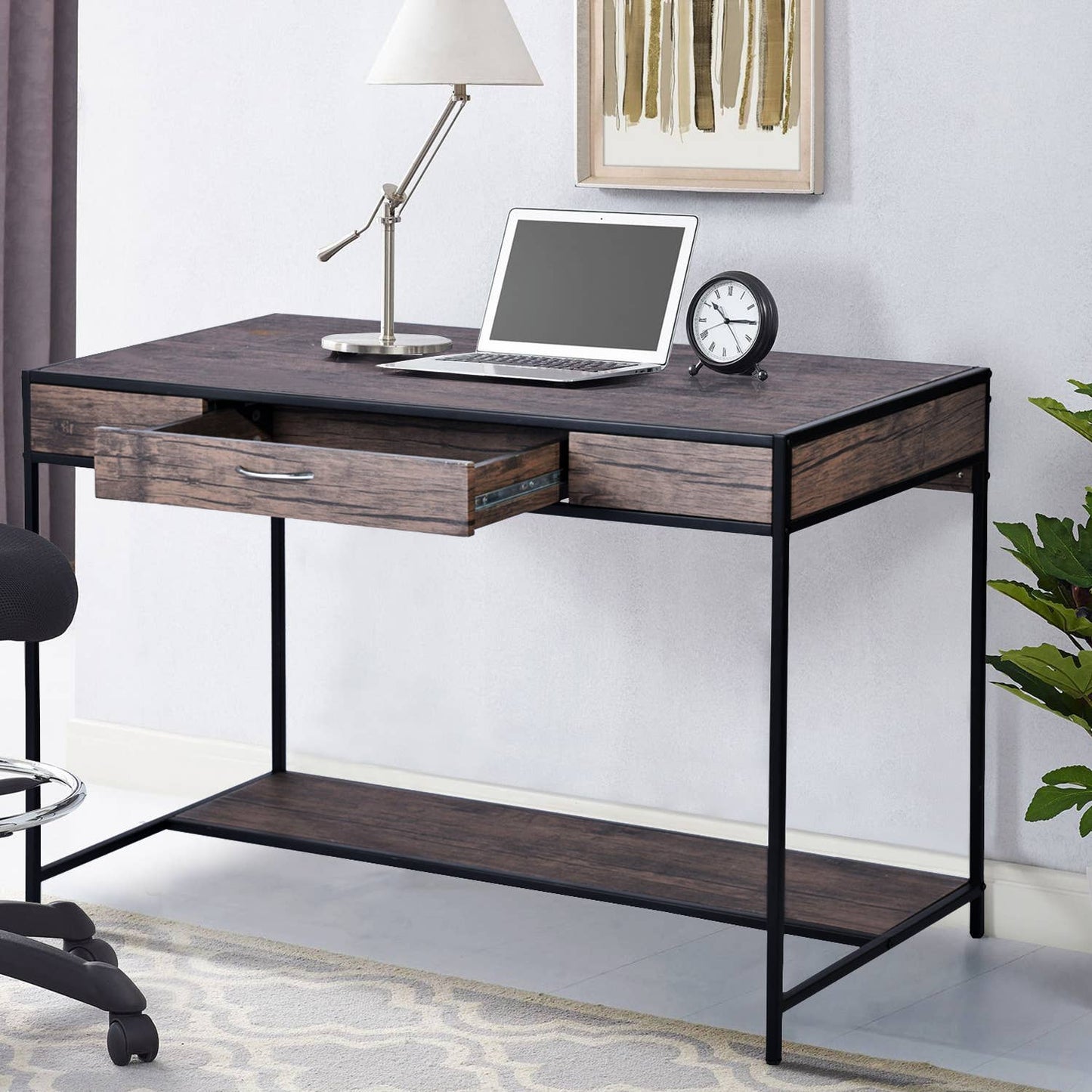 Desk with Drawer and Storage