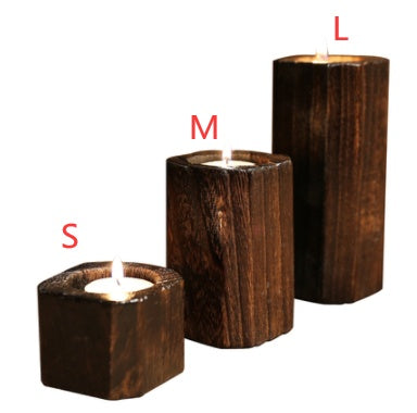 Wood Candle Holder