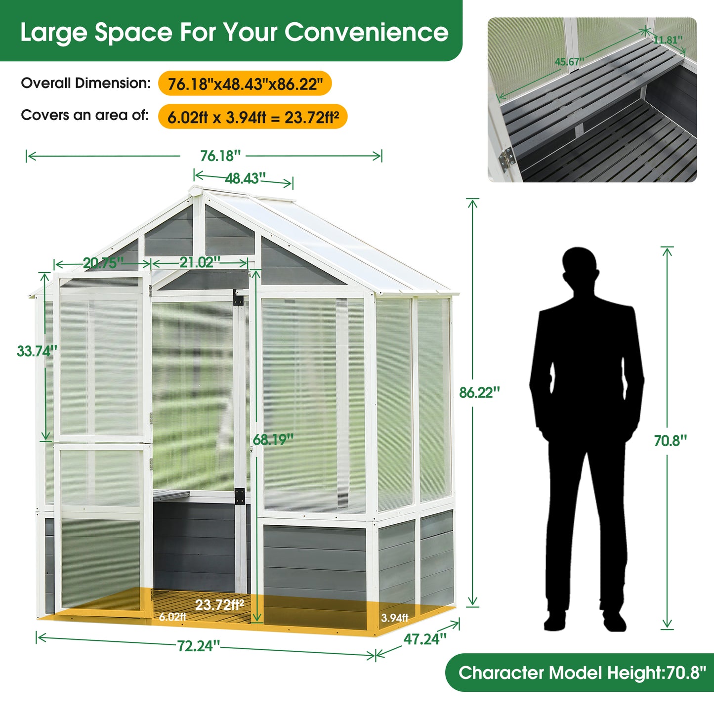 Greenhouse, Walk-in Outdoor Plant Gardening