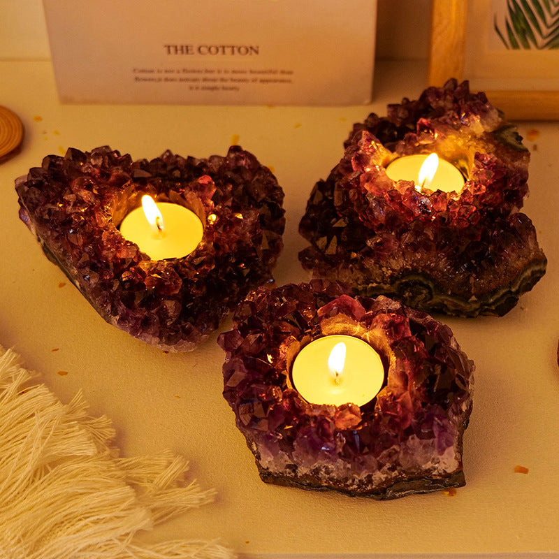 Amethyst Candle Holder