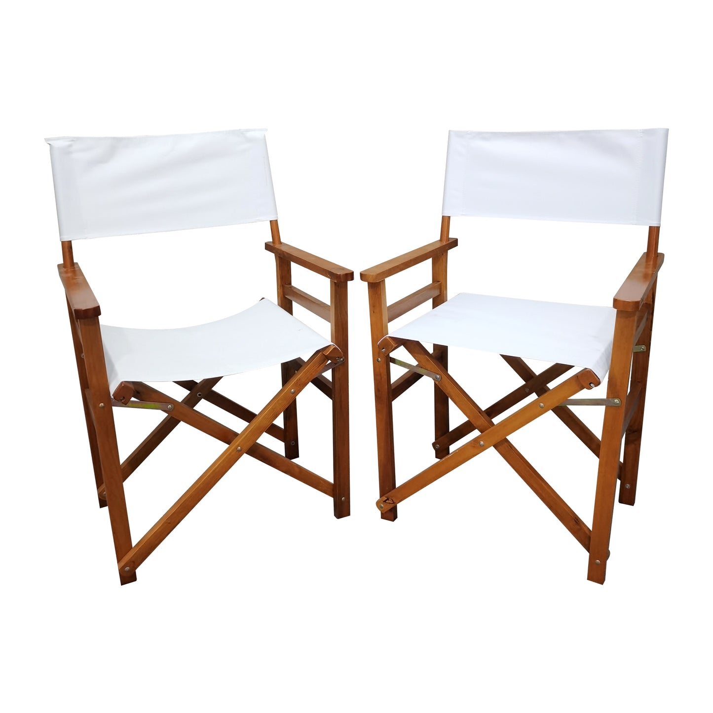 Folding Wooden Chair 2pcs/set populus + Canvas