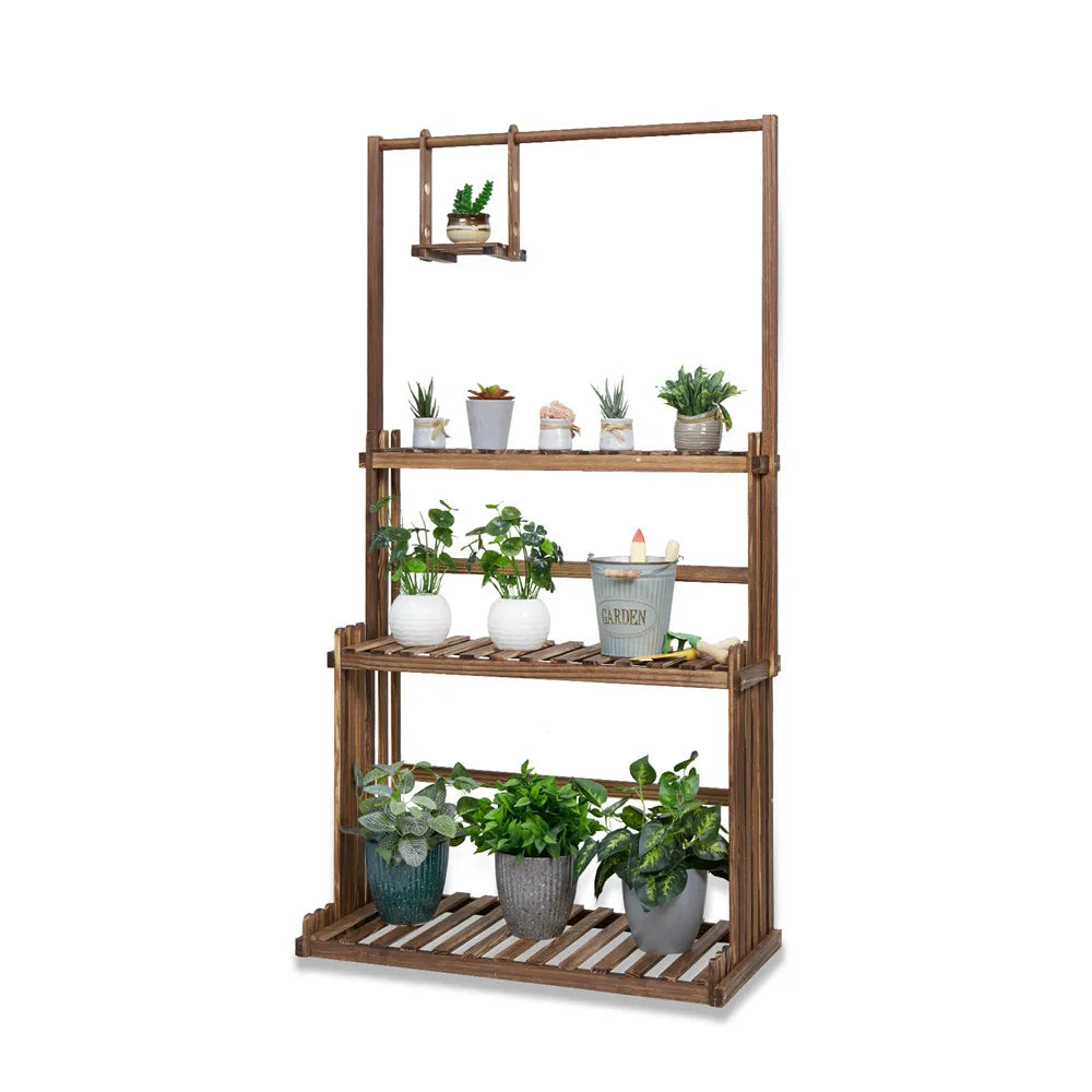 3-Tier Hanging Wood Plant Stand