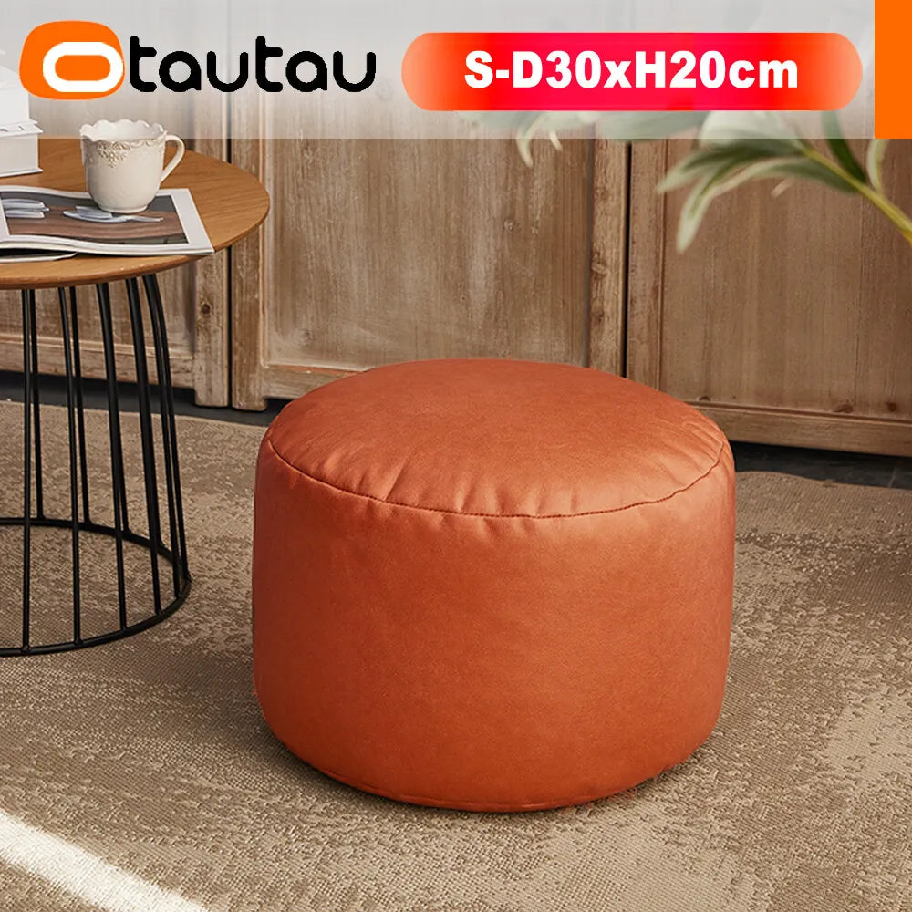 Leather Ottoman