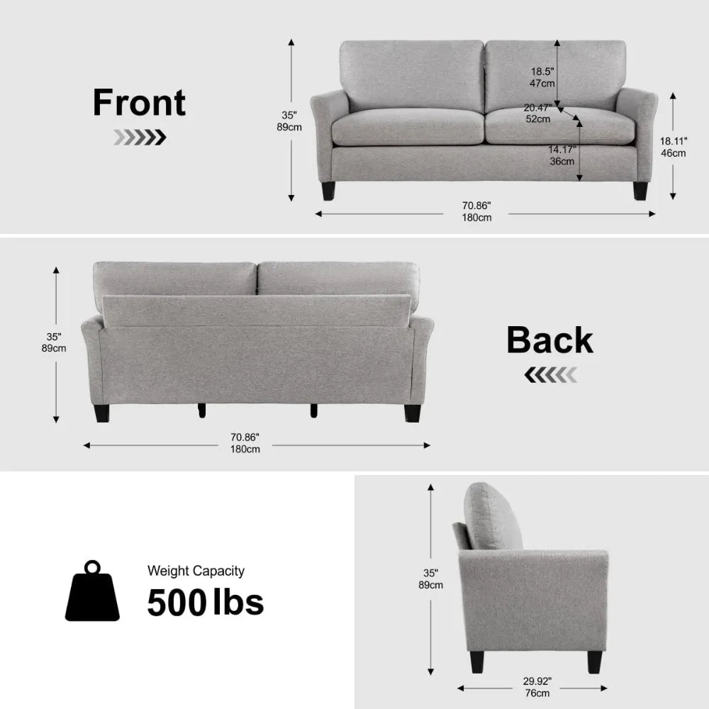 Linen Loveseat Sofa