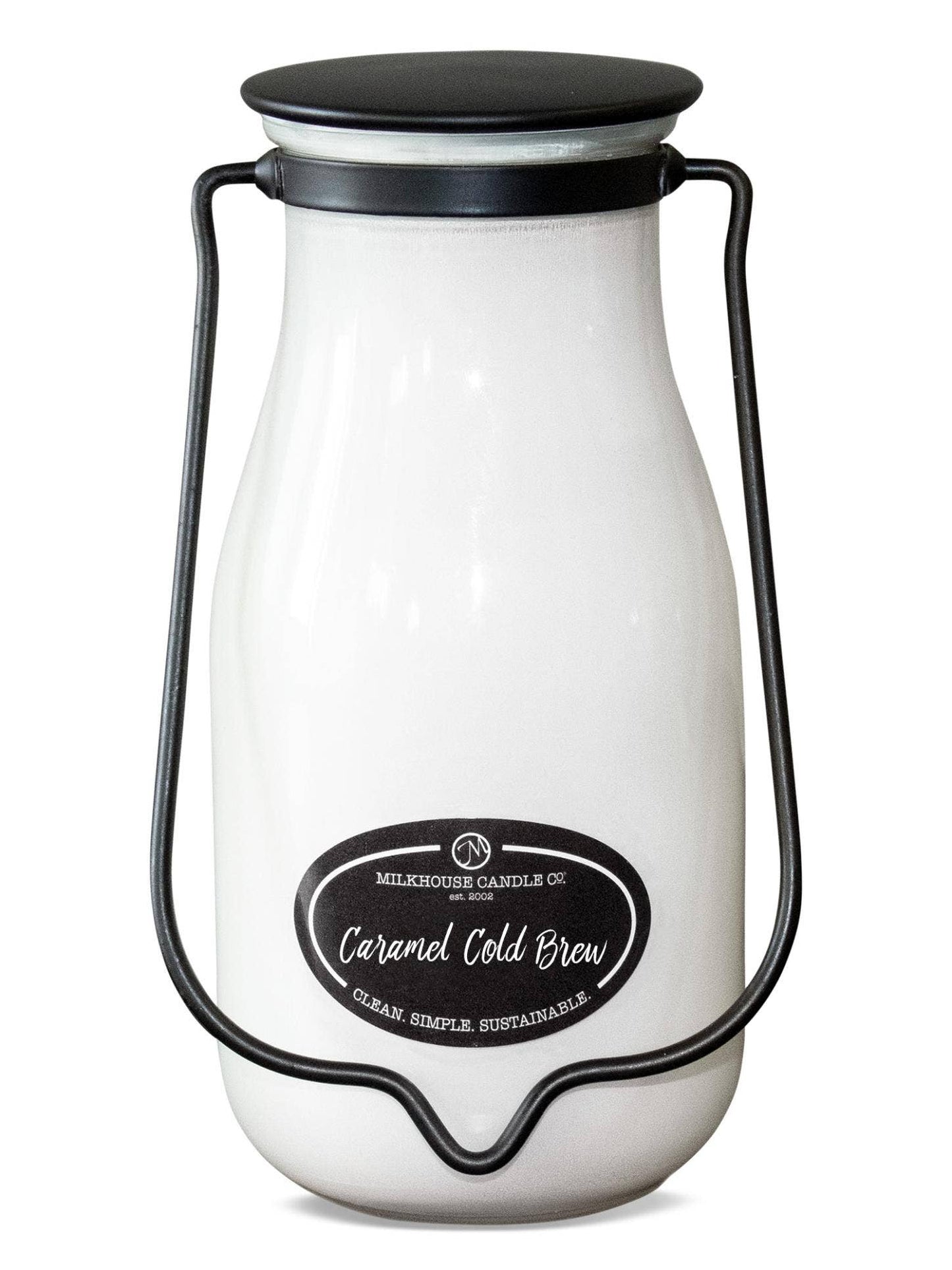 14 oz Milkbottle Candle: Caramel Cold Brew