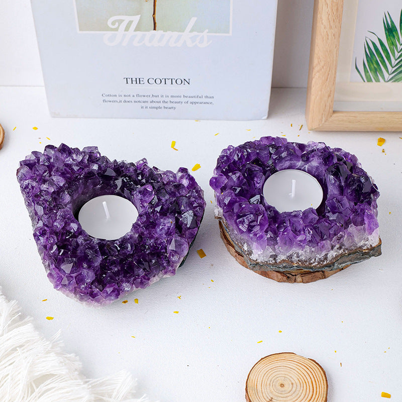 Amethyst Candle Holder